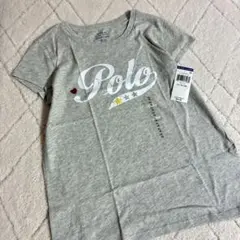 【新品タグ付】ポロラルフローレン ロゴTシャツ 155 XL16 グレー