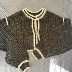 W.W.G ニットカーディガン ブラウン・ブルー