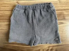 【petit main】 ワッフルハーフパンツ グレー 100cm