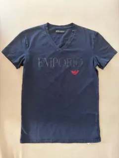 EMPORIO ARMANI Vネック Tシャツ ネイビー L