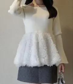 チュールペプラムニット フレイアイディー　ジュノア　スナイデル