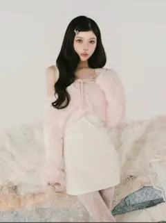 【Darich】ケーブルニットソーセットミニワンピース