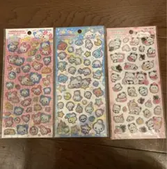 【新品未使用】キャンディグリッターステッカー　3枚セット