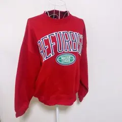 BACK NUMBER 赤 レッド スウェット トレーナー M