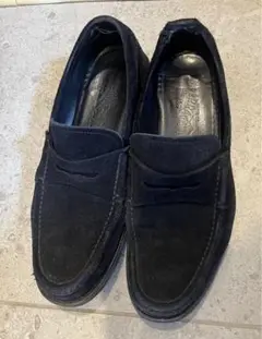 黒 スエード ローファー 26.0 Salvatore Ferragamo