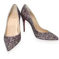 未使用品■クリスチャンルブタン レッドソール グリッターラメ ハイヒールパンプス