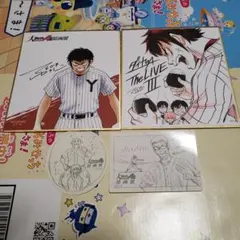 ダイヤのA 原画展 真田俊平 缶バッジ＆色紙＆ブロマイド 3点セット