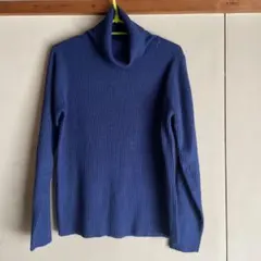 ネイビー タートルネック セーター 長袖