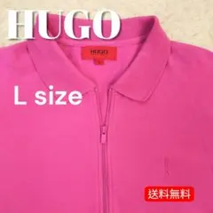 HUGO BOSS ヒューゴ ボス ハーフジップ ポロシャツ ピンク Lのサムネイル