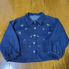 バースデイ アウター Gジャン デニムジャケット 花柄 110