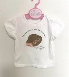 Noeil aime BeBe 帽子プリントTシャツ 90㎝　ホワイトリボンつきのサムネイル