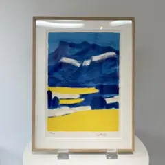ベルナール・ビュッフェ、「Banlieue」、希少画集の額装画、人気作品