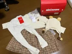【新品未使用】ミキハウス ワンピースとレギンス 　90サイズ