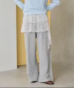 kastane BIGスウェットパンツ　グレー サイズ0