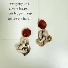 №258 acrylic chain イヤリング仕様