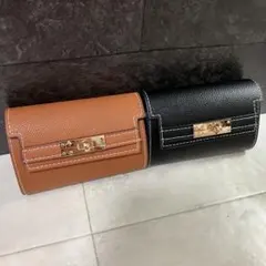 【新品未使用】じゃばら カードケース 2個セット ターンロック 黒 キャメル