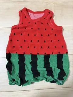 スイカ柄ロンパース サイズ60