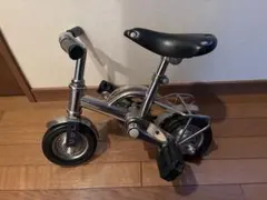 マメチャリ　ミニチュア 自転車 オブジェ シルバー
