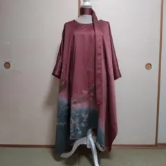 正絹 訪問着 着物リメイク チュニックワンピースセミオーダー