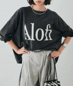 ロゴプリントTシャツ ワイドTシャツ【チャコール】ESICA エシカ 同型