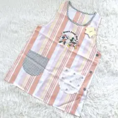 ディズニー⭐︎ミッキー　ミニー　エプロン　Ｍ〜Ｌ　オレンジ　新品　大人用　保育士
