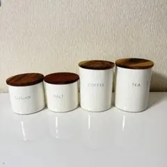 セラミックキャニスターセット 4個 ニトリ