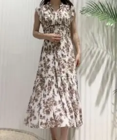 【SNIDEL】美品 プリーツワンピース ブラウン S