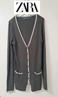 ZARAザラダークブラウンカーディガン