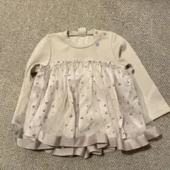 petit main チェリープリントドッキングT ライトピンク　90cm