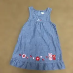 【少しシミあり】ホットビスケッツ　デニムワンピース 100cm