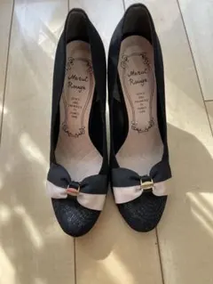 Metal Rouge リボン付き パンプス ブラック　24cm