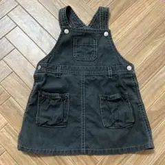 PETIT BATEAU 黒 サロペット 12m