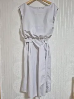 お*さ様 MERCURYDUO ノースリーブカットソーワンピース ライトグレー