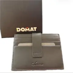 DOMAT ドマット カードケース パスケース 本革 黒 箱付き