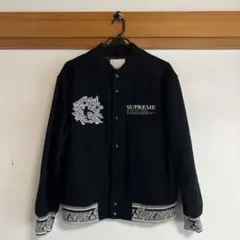 SUPREME ✖️GONZスタジャン 黒 ウール レザー Supreme シュプリーム SUPREME Gonz Ramm Varsity Jacket