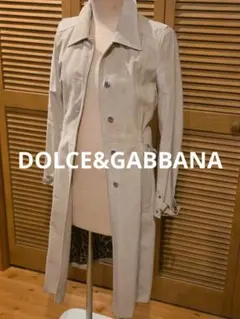 DOLCE&GABBANA　ベージュ スエード調 トレンチコートのサムネイル