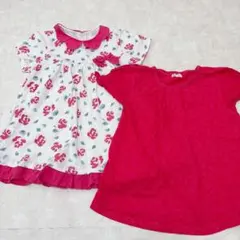 Biquette Club 130 女の子 トップス 2点セット 花柄 フリル