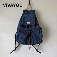 【デニム素材】wf18 VIVAYOU/ビバユー デニムリュック　ポケット沢山のサムネイル