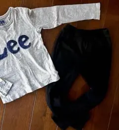 devirock美品☆^_^ 裏起毛あったかパンツ+Tシャツおまけ130cm上下