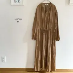 UNIQLO Vネックロングシャツワンピース 3265