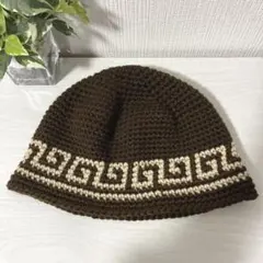 224クラシックハット☆クラッシャーハット☆バケットハット☆手編みニット帽