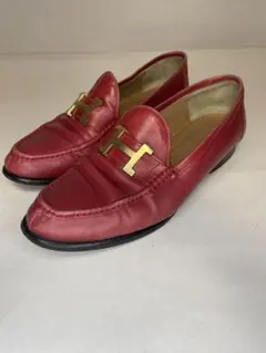 Scàlo (スカーロ) イタリア製 本革 H金具 ローファー レッド