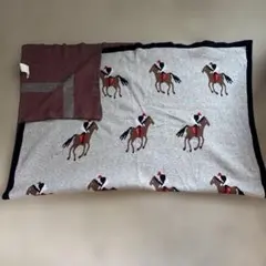馬と騎手のデザインブランケット