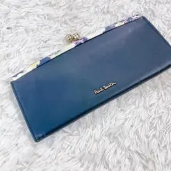 【ポールスミス】財布 レディース ガマ口 長財布 花柄 ブラック シンプルのサムネイル