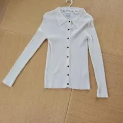 tenderly ホワイトリブニット Mサイズ