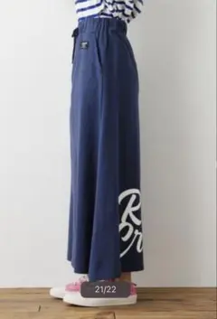 Rodeo Crowns バックロゴ入り ロングスカート ネイビー