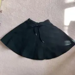 ダークグリーン フレアスカート ドローストリング