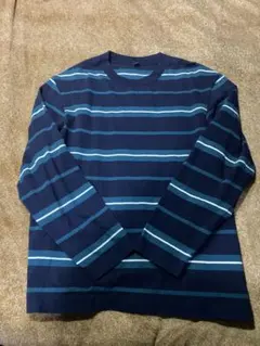 OLD UNIQLOボーダーロンTネイビー✖️グリーン archive y2k短丈