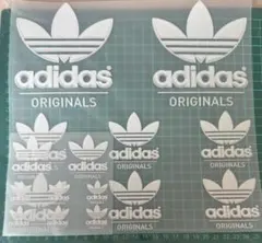白adidas Originals アイロンプリントシート 大小セット