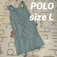 あ*い様 POLO ポロ グリーンエプロン 花柄 総柄 キッチン Lのサムネイル